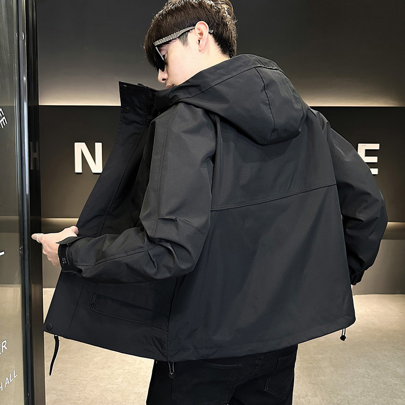 店主风2025年春季新款潮牌工装冲锋衣帅气外套男夹克JK9190-P90,男装夹克,电商D240-242