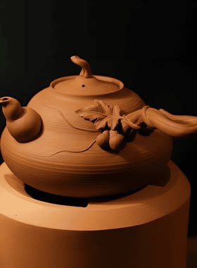 纯手工砂铫朱泥工夫茶烧水壶