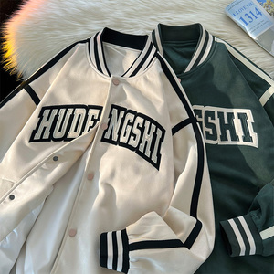 棒球服男秋季新款港风宽松刺绣美式夹克学生休闲外套JK23009-P80图片