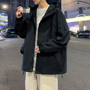夹克男秋季新款港风宽松连帽大码外套JK2365-P72图片