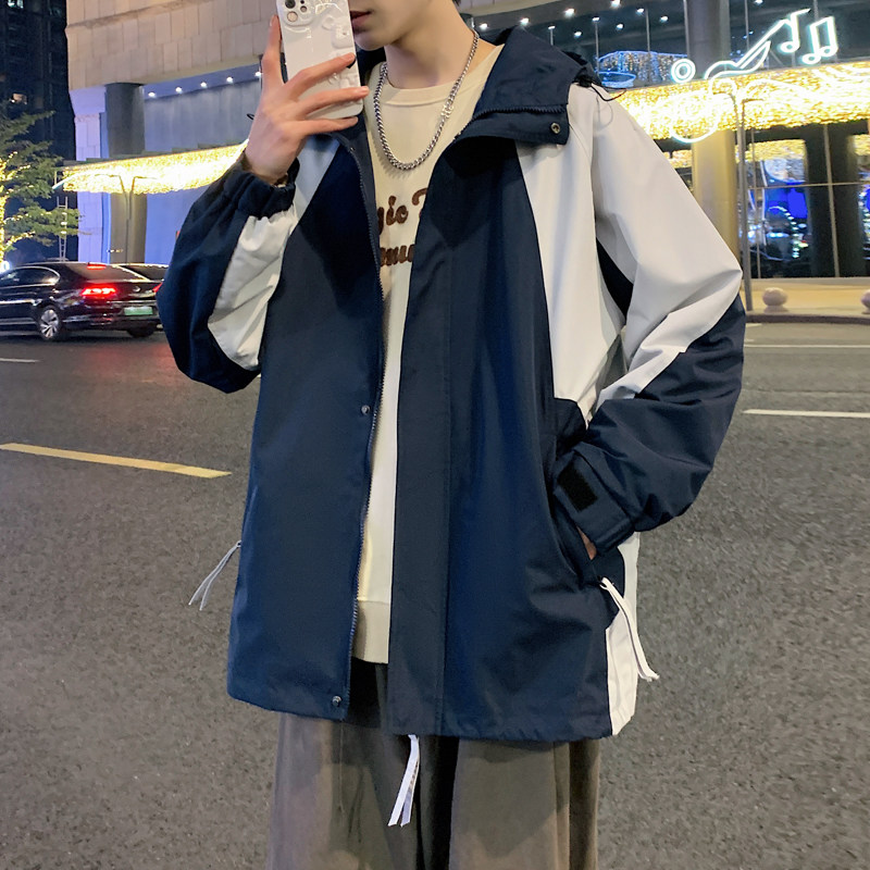 夹克男秋季新款港风宽松连帽外套日系潮牌上衣JK2363-P72,男装夹克,星座214-3