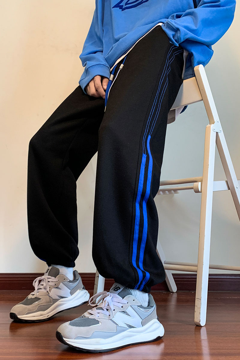 休闲裤男秋季新款港风宽松华棉高品束脚裤学生运动裤K629-P45,男装休闲裤,星座214-3