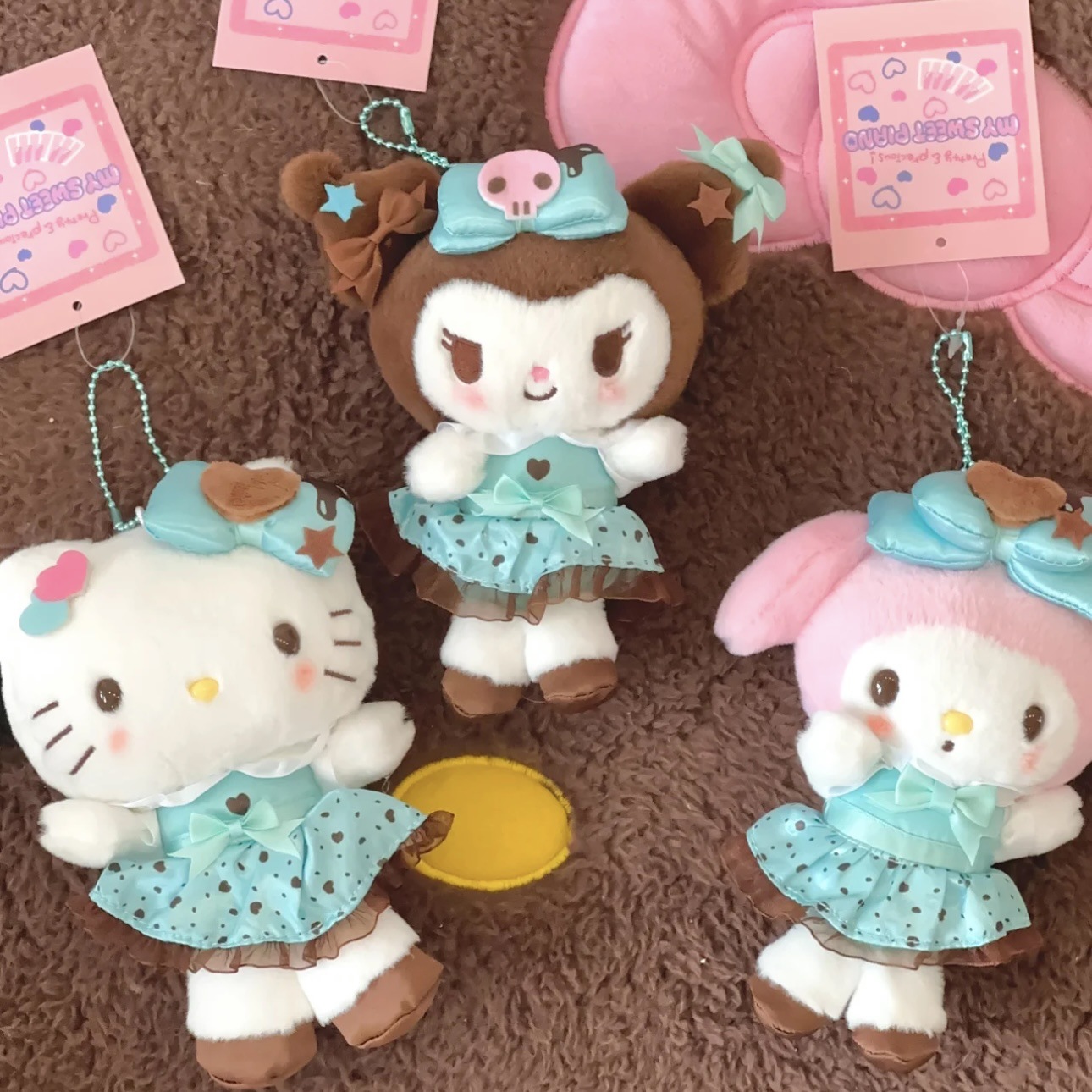 日本薄荷巧克力系列hellokitty包包挂件公仔美乐蒂库洛米毛绒kt猫