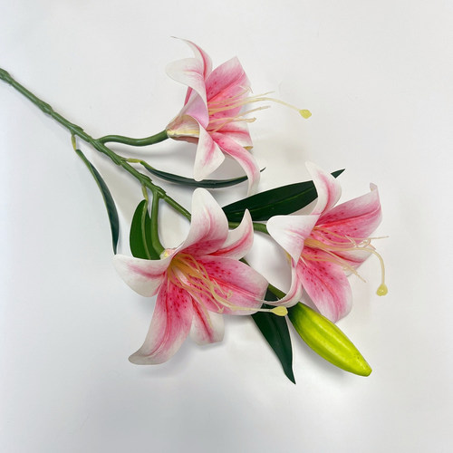 仿真百合假花客厅电视柜餐桌装饰