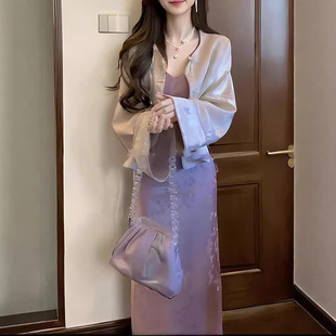 一整套早春穿搭时尚套装裙2026年秋装新款秋季新中式国风外套女装