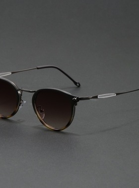 2025复古圆框墨镜女偏光防紫外线高级感太阳镜男款开车专用眼镜