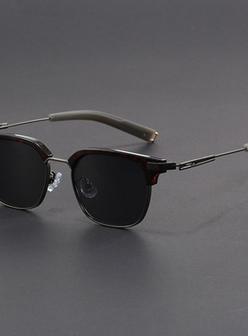 2025新款墨镜复古防晒眼镜个性插针太阳镜高级感女潮流时尚太阳镜