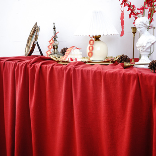 中式 饰布置茶几布 红色桌布新年结婚喜庆订婚宴会摆甜品台布生日装