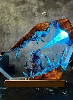 哥斯拉树脂灯氛围圣诞创意装饰