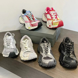 巴黎stapler订书机老爹鞋男小众厚底增高情侣炸街黑武士运动鞋女