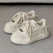 夏季 情侣帆布鞋 男鞋 厚底小白鞋 子复古休闲板鞋 小众原创设计溶解鞋