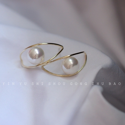 设计感弧形奥地利大珍珠网红同款