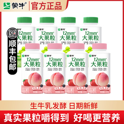 蒙牛大果粒酸奶青提芦荟250g*8瓶