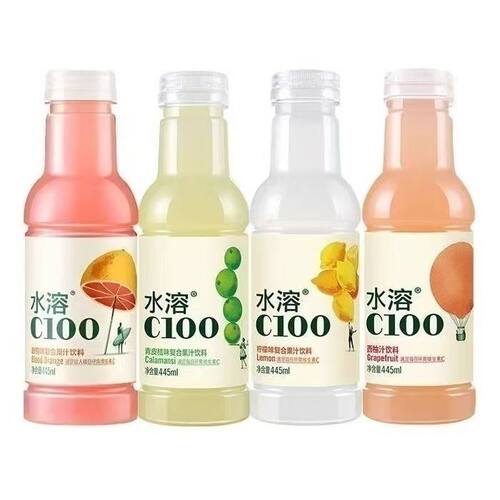 农夫山泉水溶C100多口味含维生素C复合果汁饮料445ml*15瓶整箱