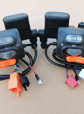 江苏国威电动车左右调速转油门把手碟刹组合开关总成上泵双闪三速