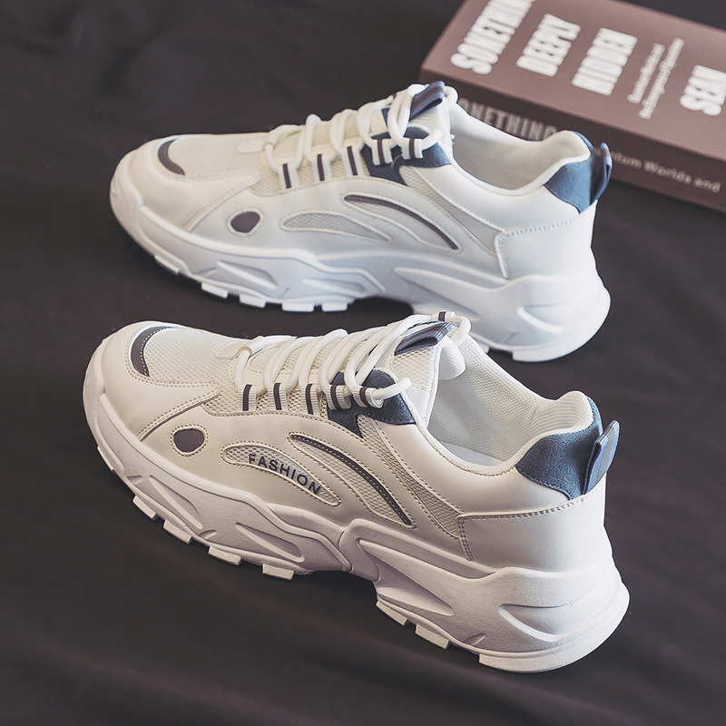 运动男鞋2026新款春季网面学生网鞋爆款休闲男生老爹增高白鞋秋季,流行男鞋,老爹鞋,淘宝优惠券,粉丝福利购,淘宝优惠卷