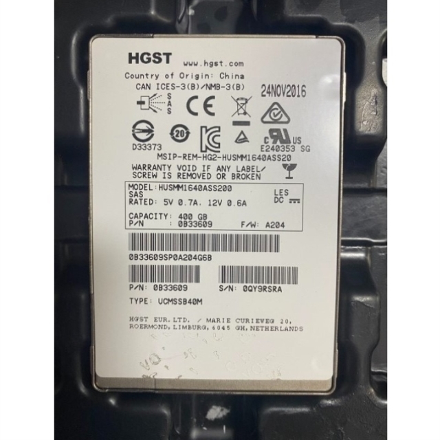 【议价】HUSMM1640ASS200 HGST 400G SAS