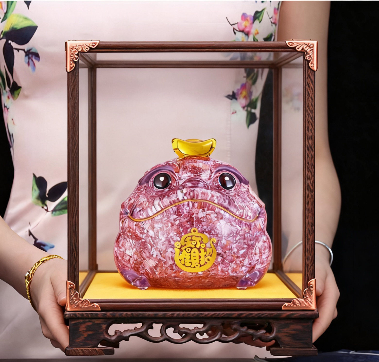 非法定货币金蟾摆件碎钞摆件家居客厅办公室桌面摆件开业礼品