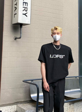 【清仓特价】春夏款纯色贴钻 青春休闲街头宽松男女T恤流行