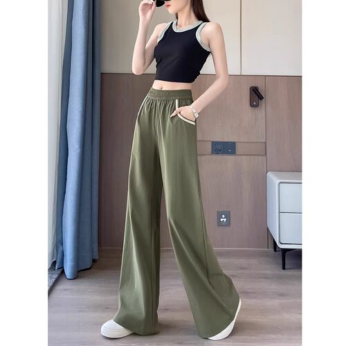 清仓捡漏～工装裤女夏季薄款高腰显瘦休闲裤美式休闲直筒长裤子潮