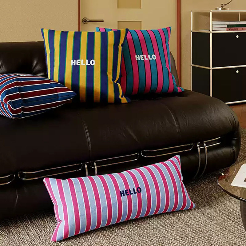 复古条纹家用抱枕简约高级感客厅沙发靠背垫卧室床头腰枕家居靠垫,居家布艺,抱枕被,淘宝优惠券,粉丝福利购,淘宝优惠卷