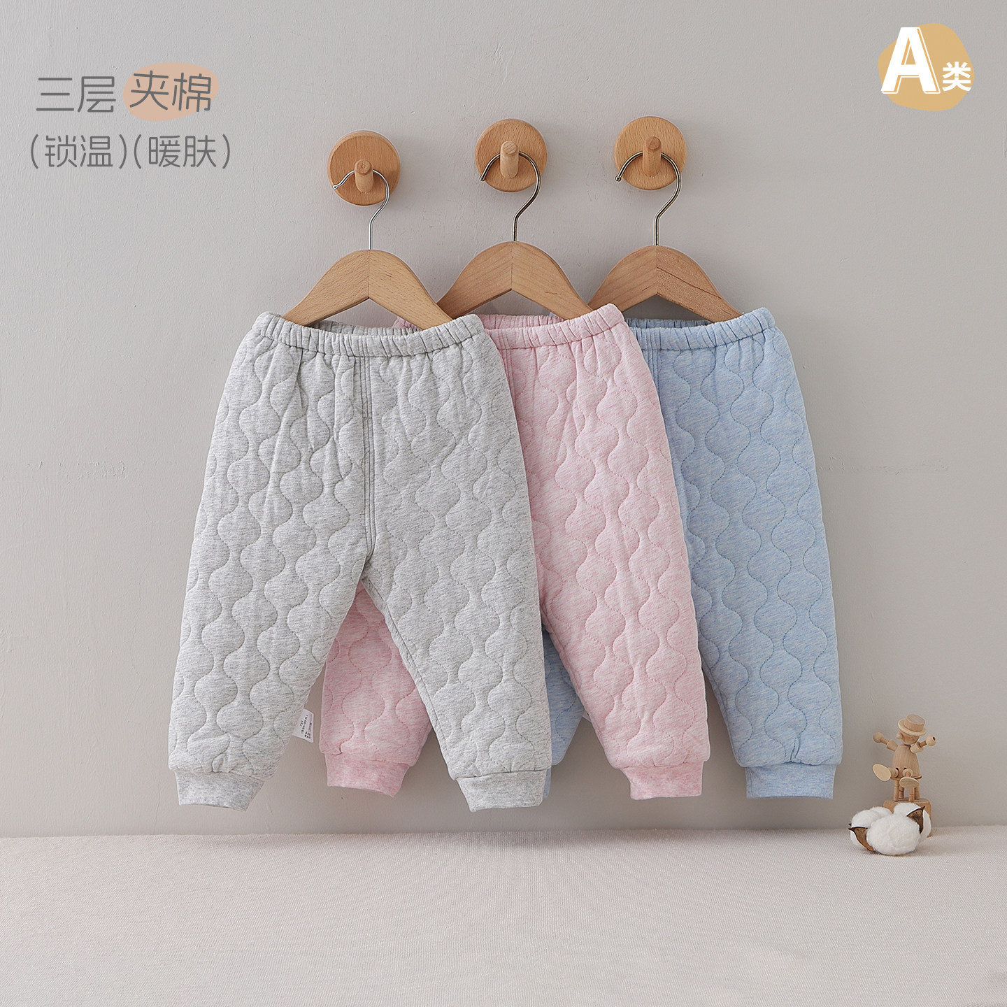 宝宝加厚棉裤男童夹棉女童纯棉保暖裤内穿秋冬装婴儿打底裤子冬装