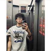 2026新款 t恤男夏季 宽松高街小众设计感上衣 复古短袖 重磅纯棉美式