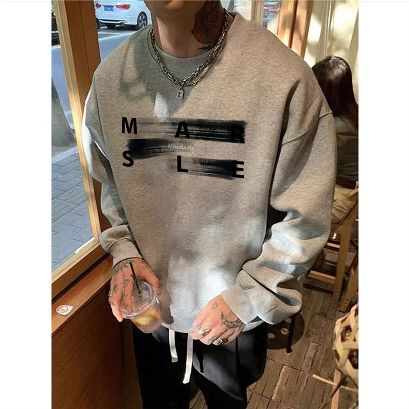 纯棉高街美式潮牌字母卫衣男