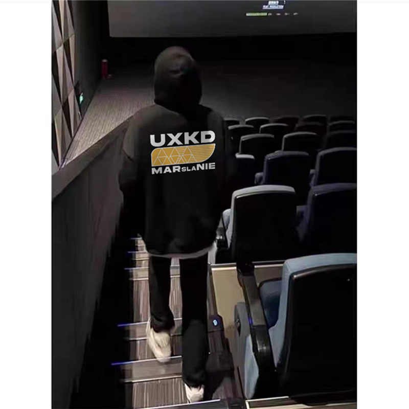 纯棉美式潮牌oversize连帽卫衣男