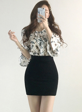 黑色半身裙女夏ol通勤女装职业紧身性感包臀裙高腰弹力一步短裙春