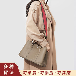 日本ぜいたGarden party高级感头层牛皮花园包通勤大容量女士真皮