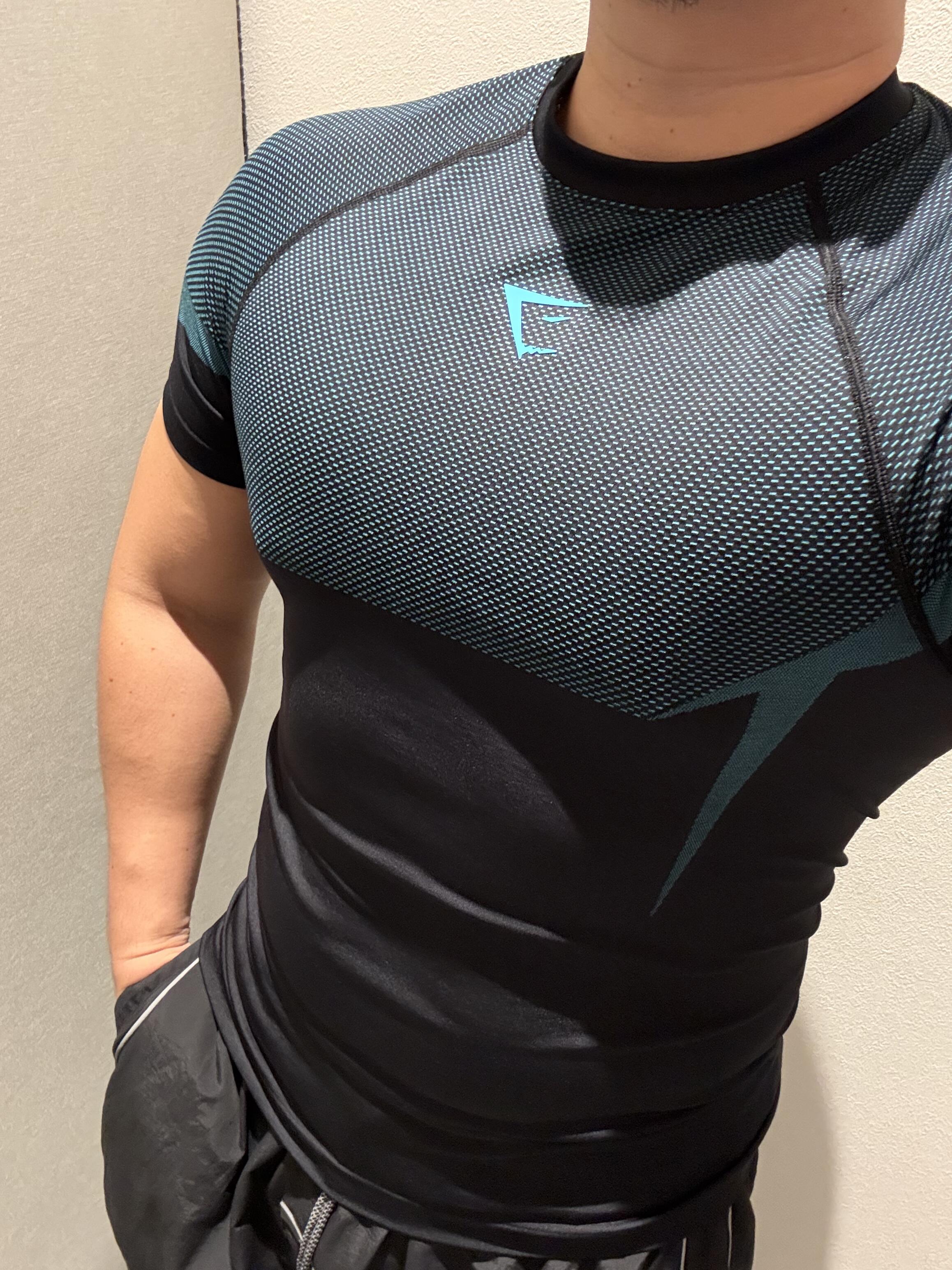 thumbnail for American Shark Men's Outdoor Running Sports Slim Top Fitness Training Iron Handsome Stretch Quick-Drying T-Shirt