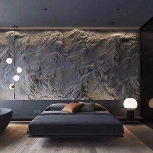 整墙定制pu石皮大板蘑菇石文化石仿石材板岩壁原石无缝连纹背景墙