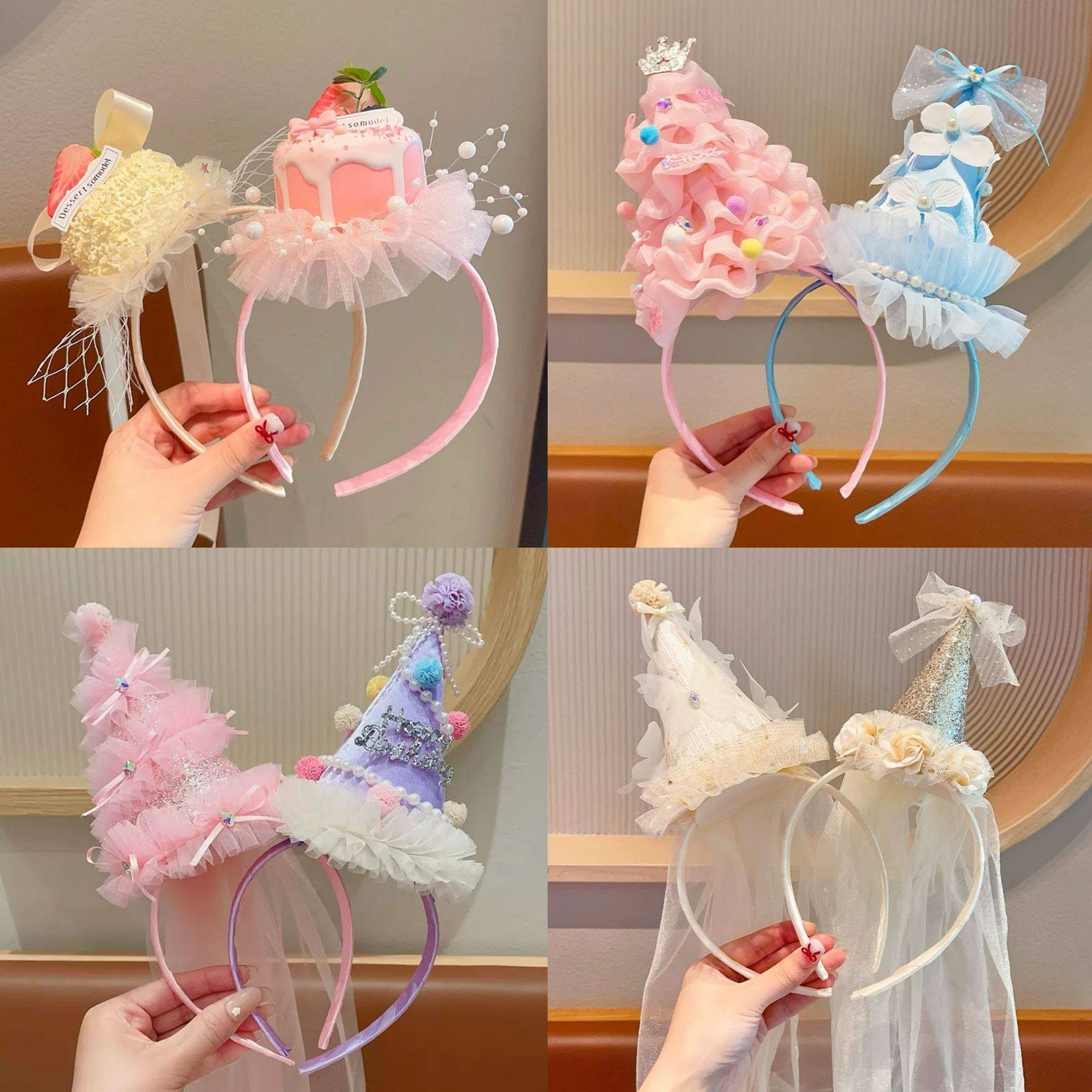 甜心派对~樱桃蛋糕帽子蕾丝发夹女生日拍照创意头发箍可爱儿童发,节庆用品/礼品,装扮布置套餐,淘宝优惠券,粉丝福利购,淘宝优惠卷
