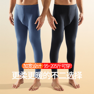 德绒秋裤男士薄绒打底加绒衬裤男式保暖裤棉毛线裤男生秋冬季男款