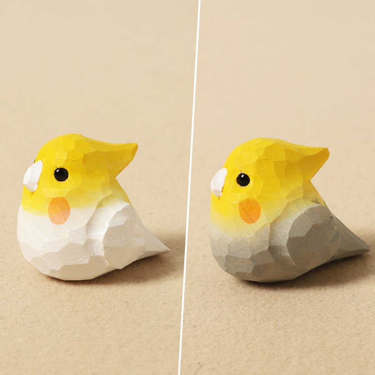 手工木雕小鸟摆件玄凤鹦鹉创意可爱装饰摆件治愈系送朋友生日礼物图片