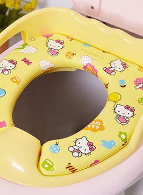 韩国进口HellKitty婴幼儿马桶盖 KT猫儿童坐便器垫宝宝手扶马桶圈