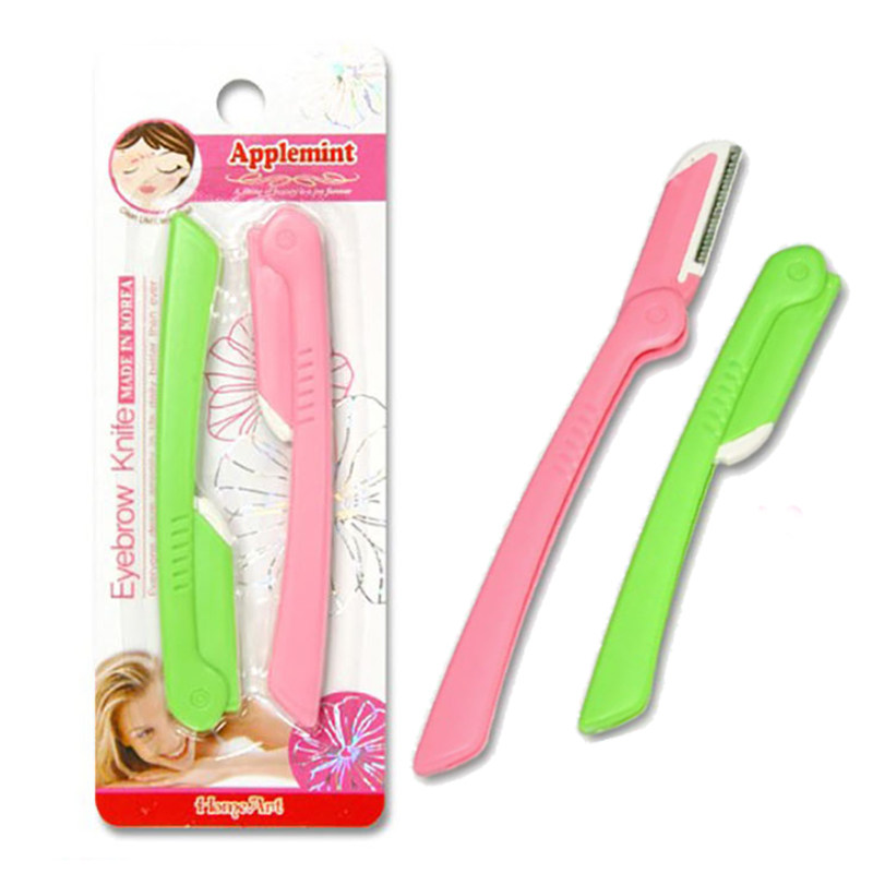 韩国进口安全眉刀不锈钢折叠便携眉毛修型女刮眉刀片专业修眉工具