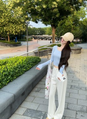 JAMAIS VU【松弛新贵】私服白 垂感王者 慵懒好裤型 高腰休闲裤秋