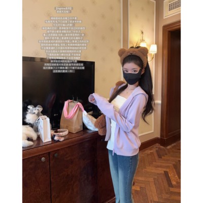 软糯绸缎手感高克重连帽卫衣韩系