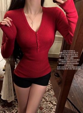 JAMAIS VU【心动满分】纯欲显身材！6羊毛修身内搭打底衫长袖上衣