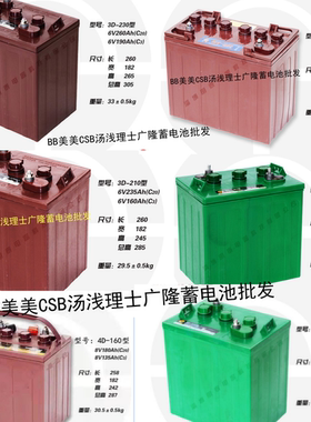 明泰3D-210型 铅酸蓄电池6V235Ah游览观光车3D-230 4D-160 MT1285