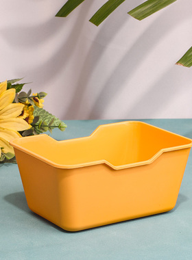 杂物桌面收纳盒长方形纯色塑料收纳筐通用日式储物盒抽屉整理盒子