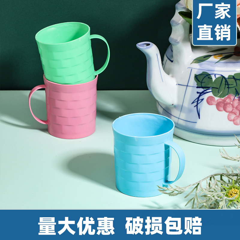 圆形彩色塑料杯酒店牙刷杯创意棱角牙杯卫生间漱口杯水杯儿童牙缸