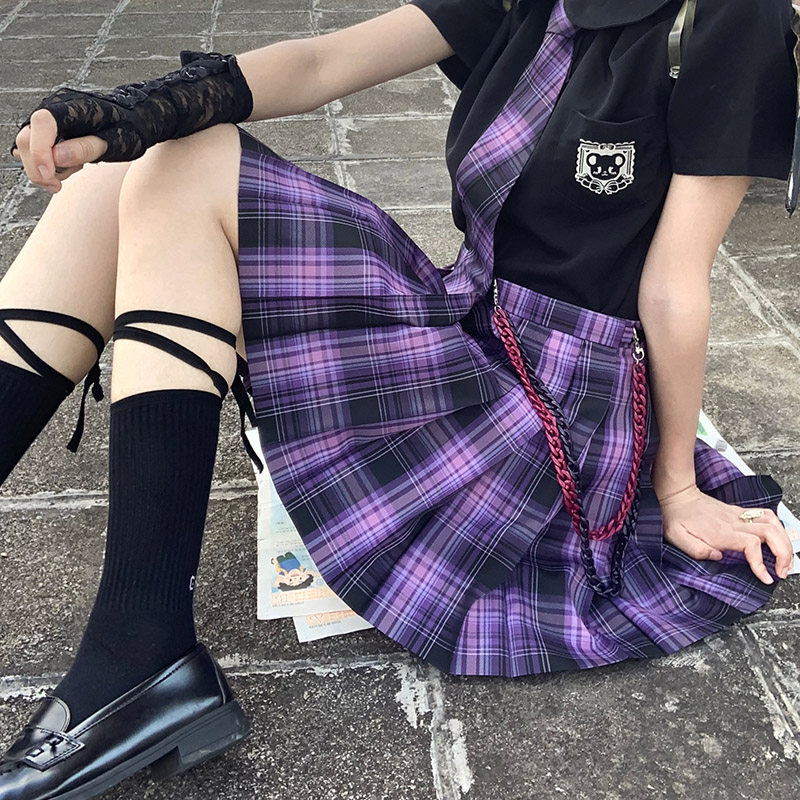 校供感格裙优等生jk裙正版日系少女学院风秋百褶学生原创半身短裙