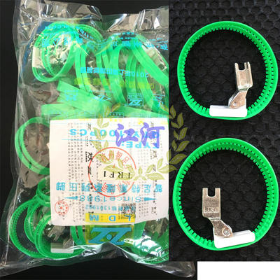 优质缝纫机台进口耐用双轮滚圈压脚 平车滚轮压脚圈 皮革涂层面料