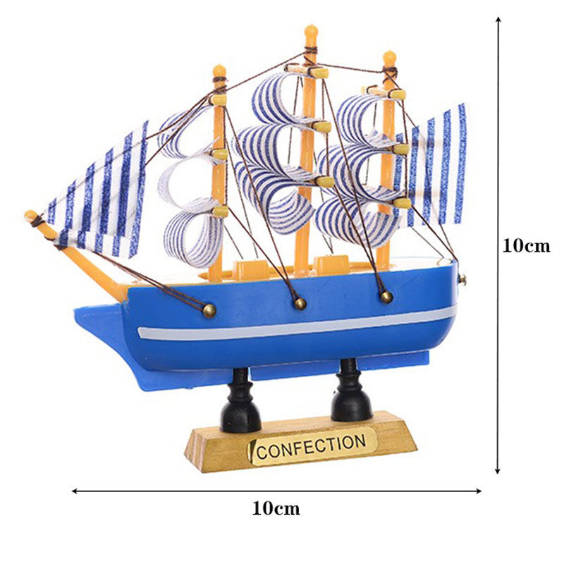 蓝色帆船蛋糕装饰摆件毕业季一帆风顺扬帆起航海洋主体生日插件
