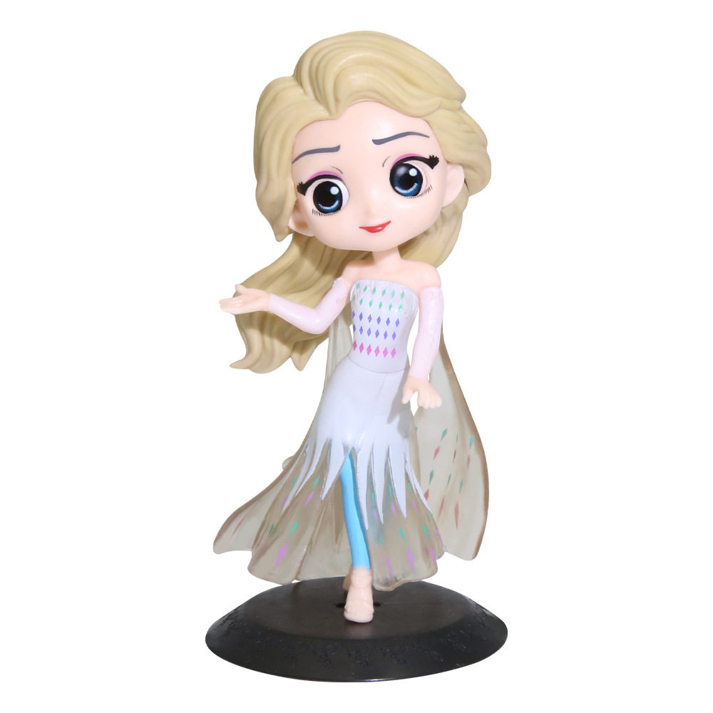 网红女孩生日蛋糕装饰摆件卡通冰雪艾莎公主雪花城堡烘焙插牌插件