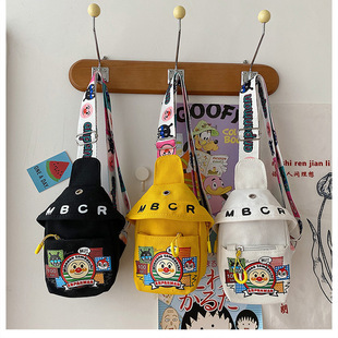 新款超萌面包超人包包男女童胸包斜挎包 ins超火卡通单肩包手机包