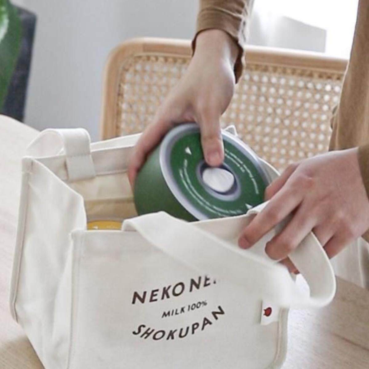 帆布便当包新款上班手提包简约外出小拎袋包包女大容量学生带饭包